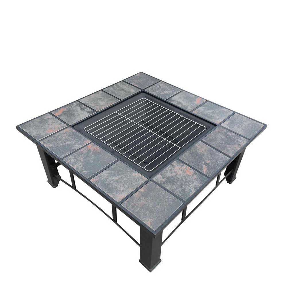 Grillz Fire Pit BBQ Grill Ice Bucket 4-In-1 Table