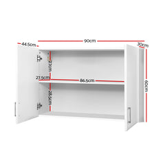 Cefito Bathroom Storage Cabinets 900mm Wall Mounted Medicine Cabinet Cupboard