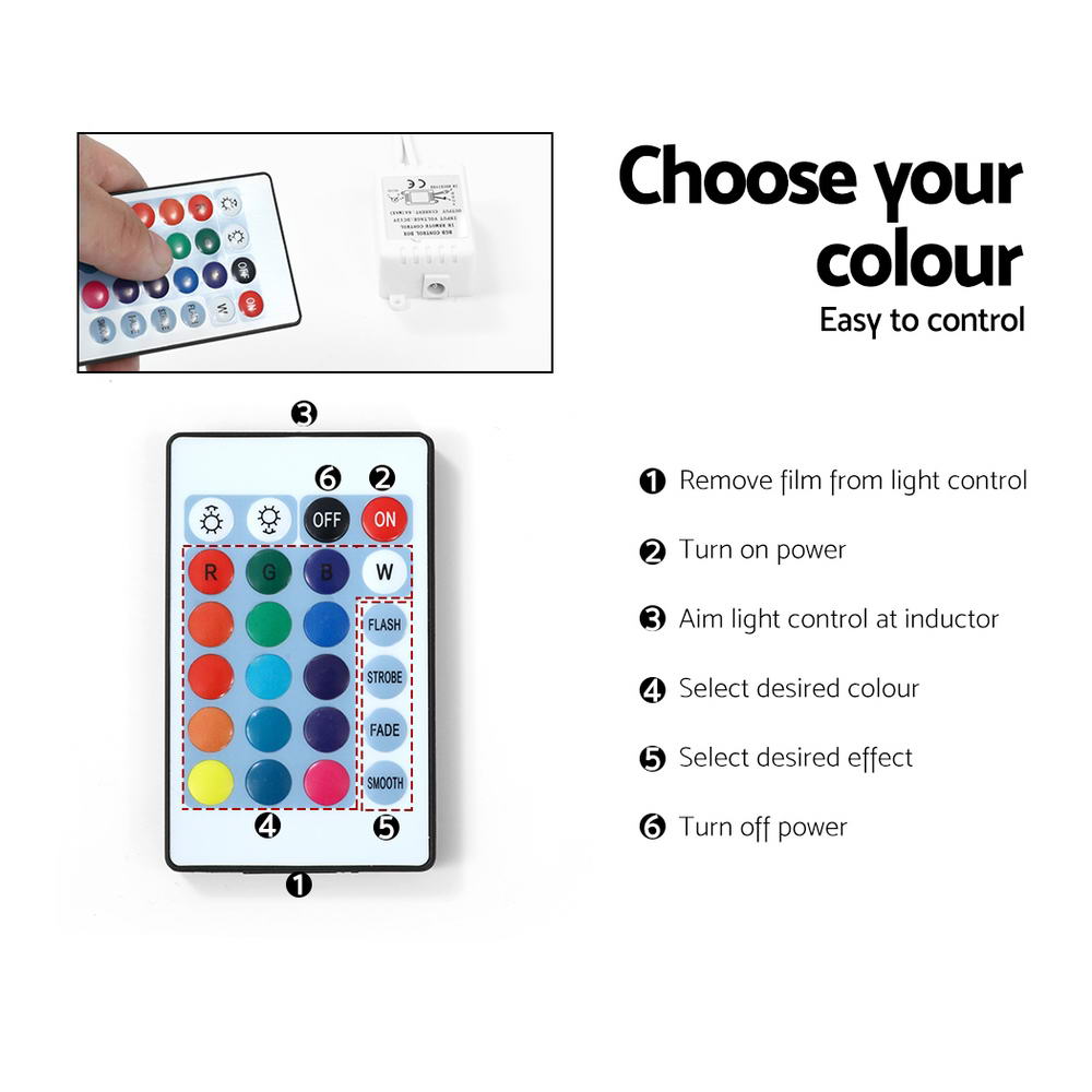 Artiss TV Cabinet Entertainment Unit Stand RGB LED Gloss Furniture 200cm White