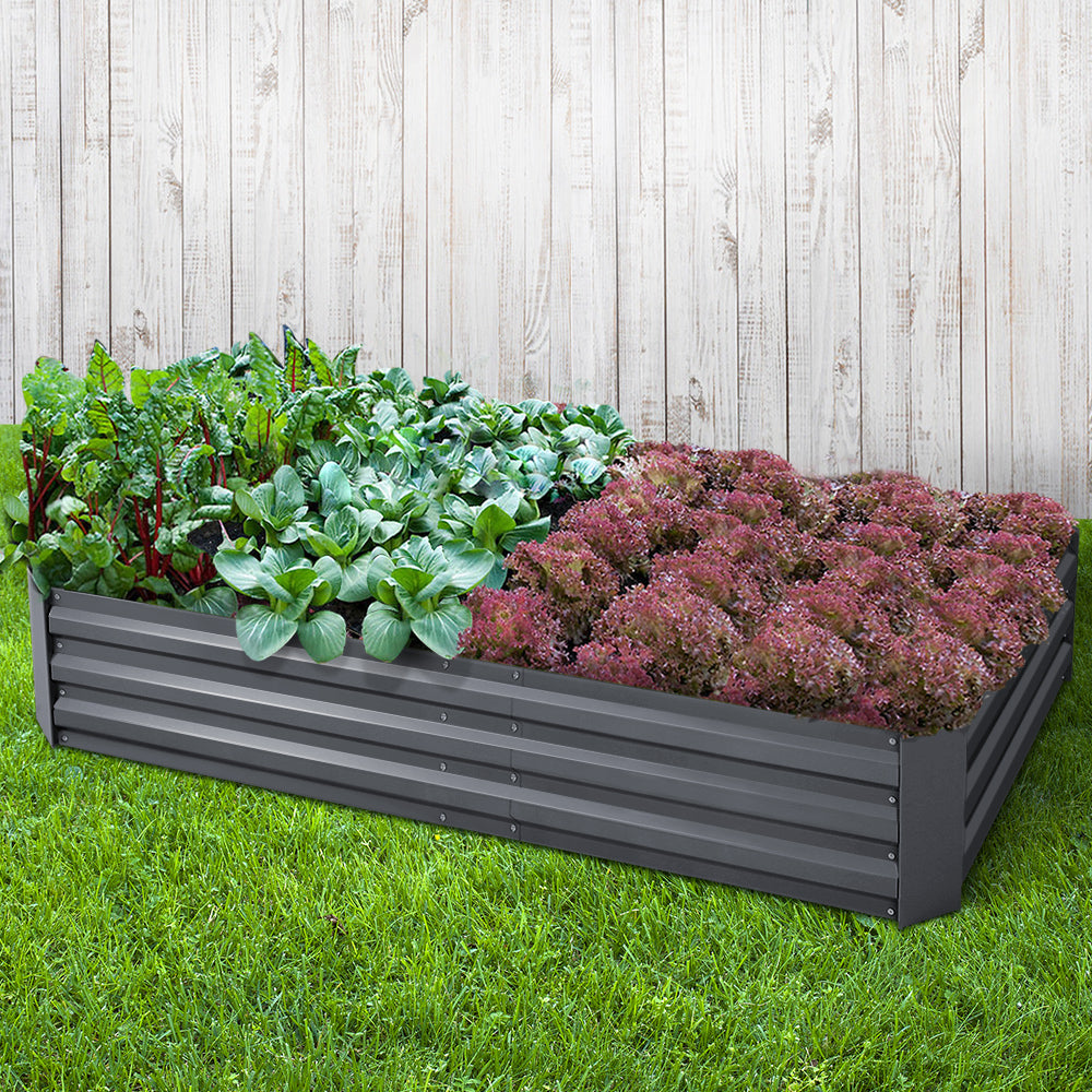 Green Fingers Garden Bed 180x90cm Planter Box Raised Container Galvanised Steel