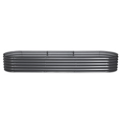 Green Fingers Garden Bed 320X80X42cm Oval Planter Box Raised Container Galvanised