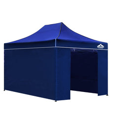 Instahut Gazebo 3x4.5 Pop Up Marquee Folding Tent Wedding Gazebos Camping Outdoor Shade Canopy Blue