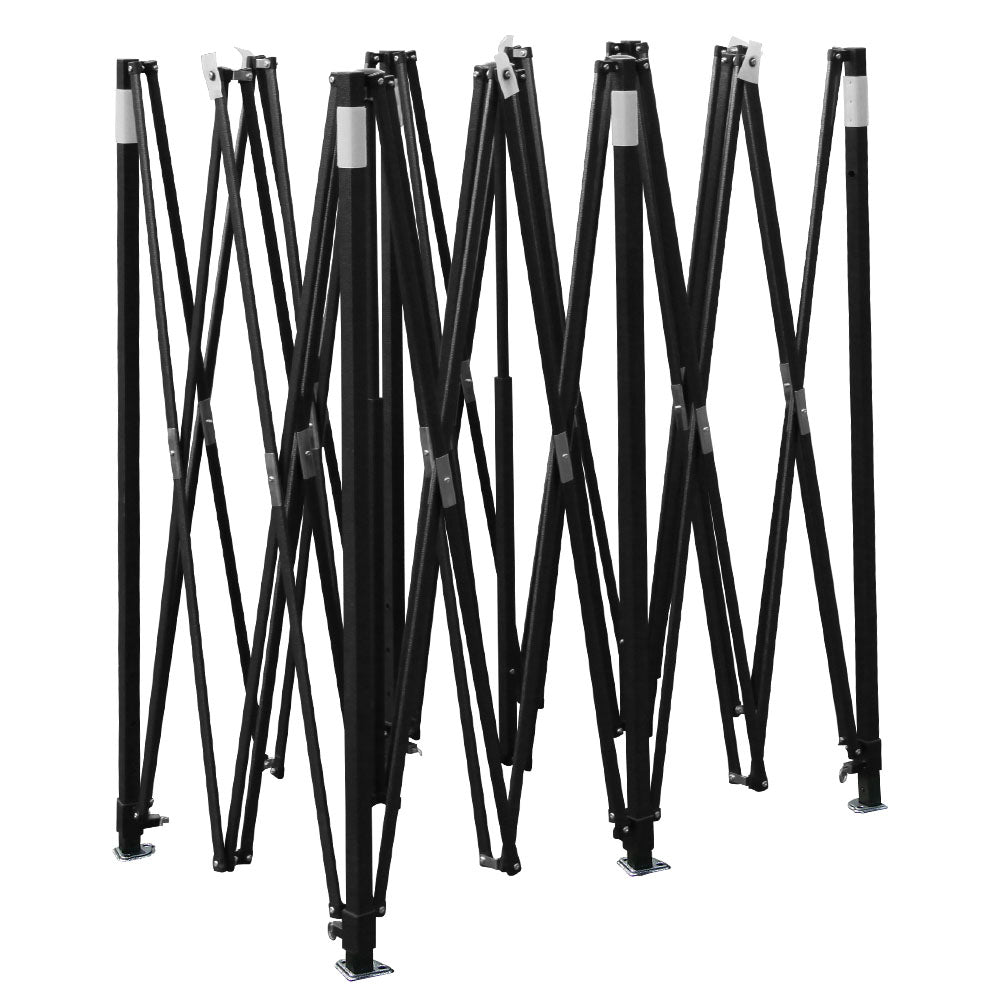 Instahut Gazebo 3x6 Pop Up Marquee Folding Tent Wedding Gazebos Camping Outdoor Shade Canopy Black