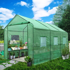 Greenfingers Greenhouse 3.5x2x2M Walk in Green House Tunnel Plant Garden Shed