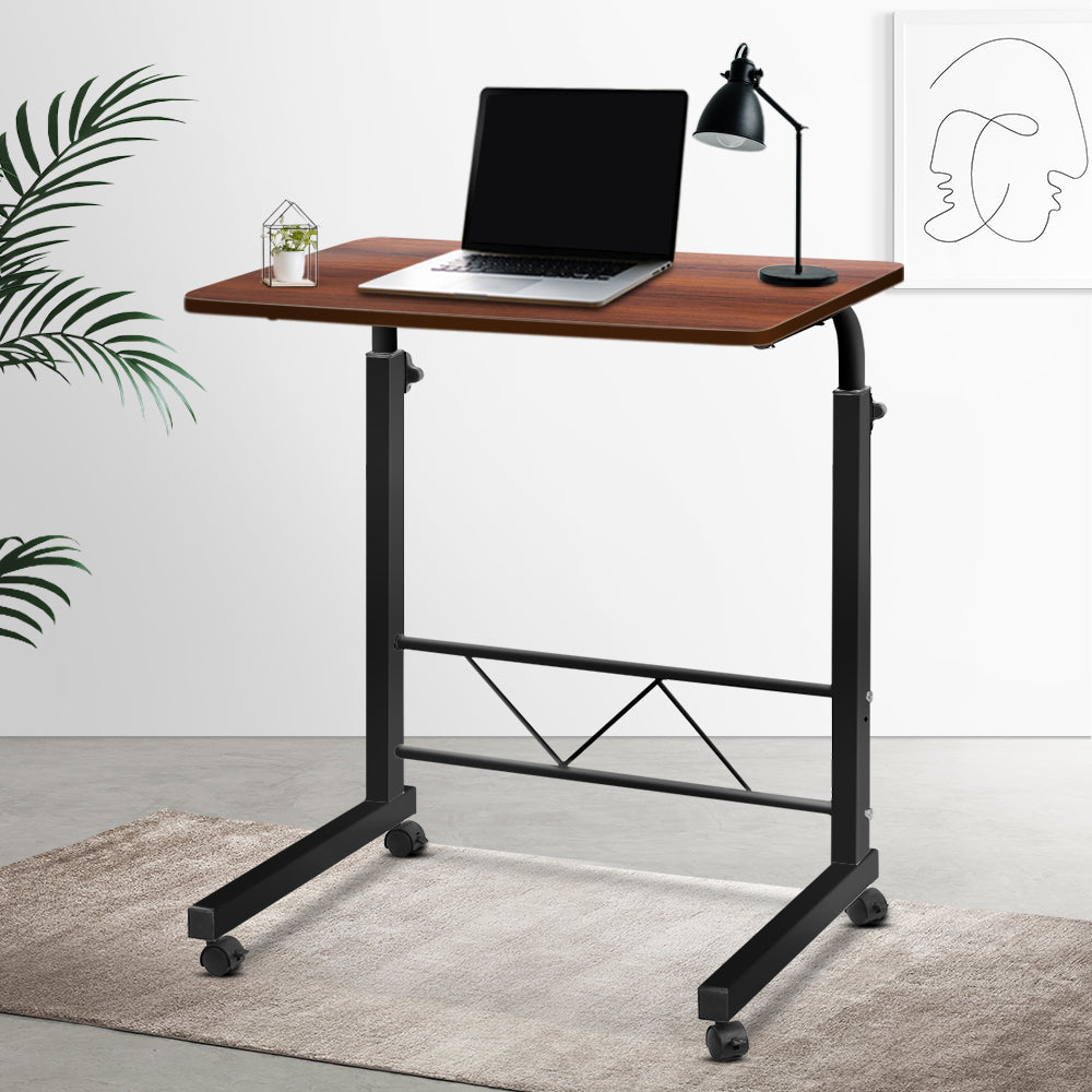 Artiss Laptop Desk Table Adjustable 60CM Dark Wood