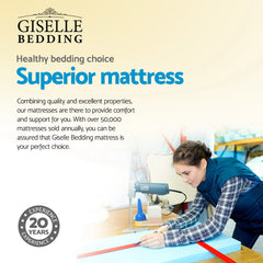 Giselle Bedding 32cm Mattress Euro Top Double