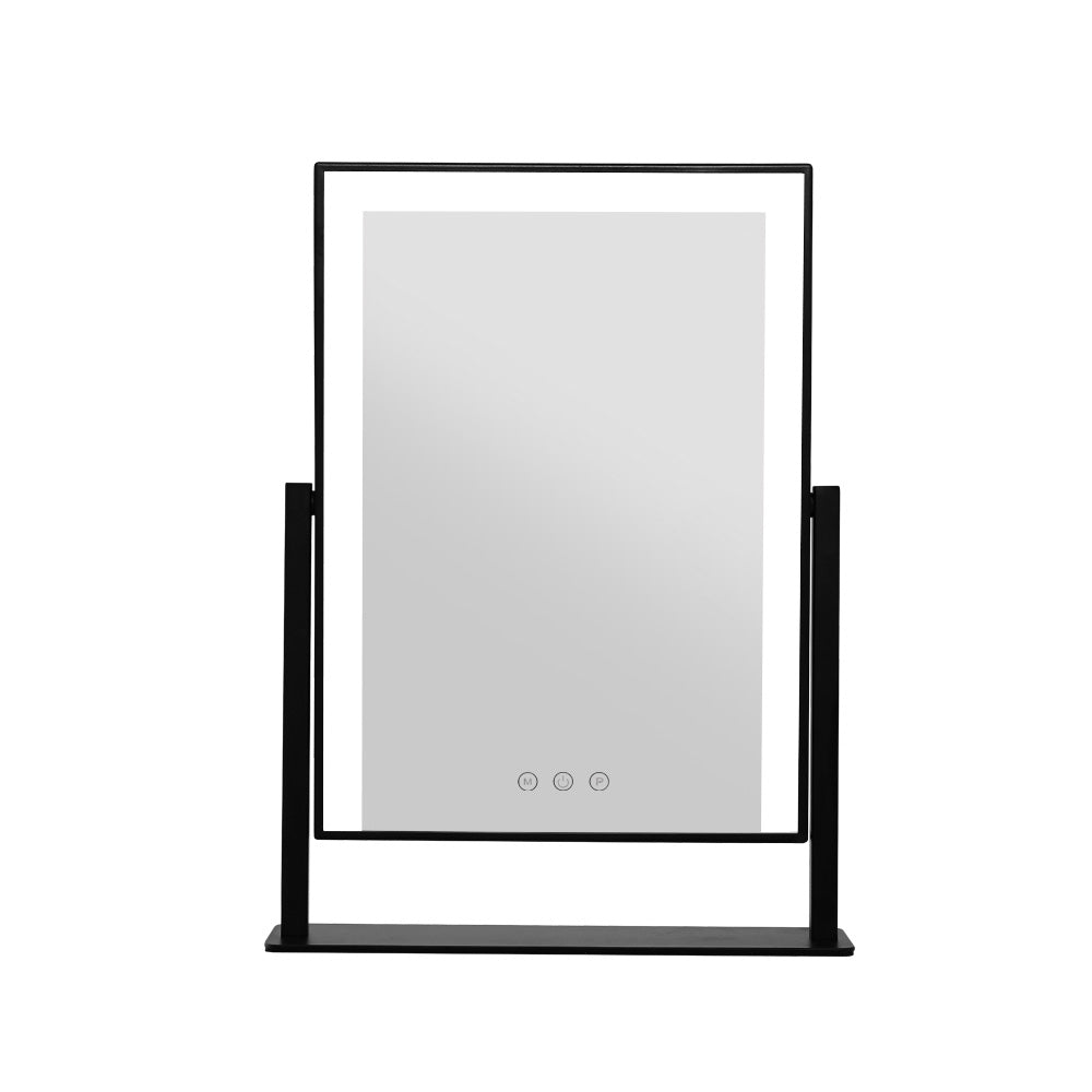 Embellir Makeup Mirror 30x40cm with Led light Lighted Standing Mirrors Black