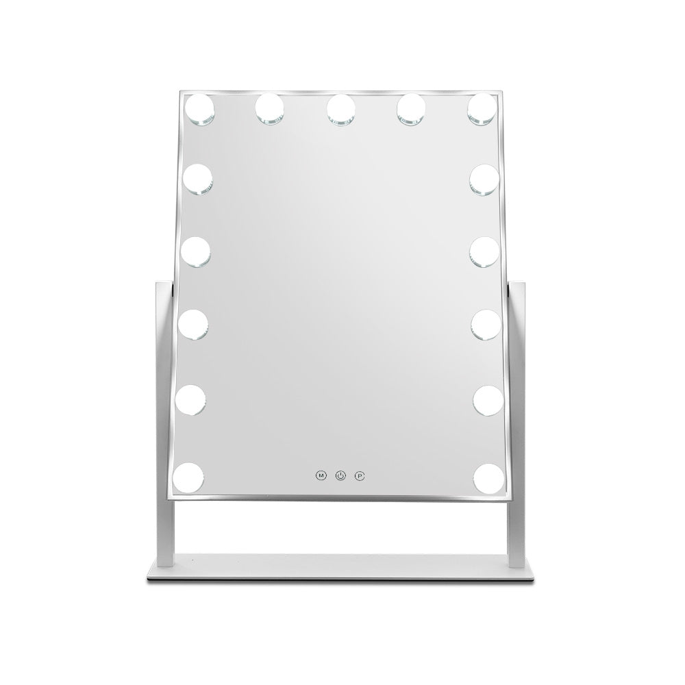 Embellir Makeup Mirror 40X50cm Hollywood with Light Round 360° Rotation 15 LED