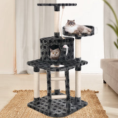 i.Pet Cat Tree 120cm Tower Scratching Post Scratcher Trees Bed Wood Condo Toys Bed