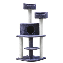 i.Pet Cat Tree 126cm Tower Scratching Post Scratcher Condo Trees House Grey