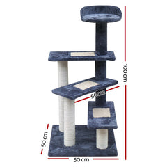 i.Pet Cat Tree 100cm Scratching Post Scratcher Tower Wood Condo House Trees Bed