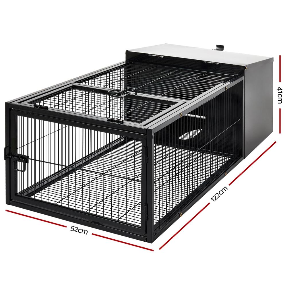 i.Pet Rabbit Cage 122x52cm Hutch Enclosure Carrier Metal