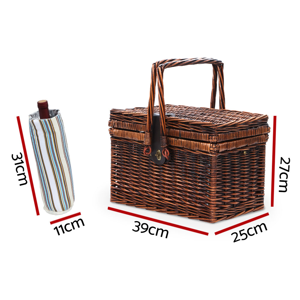 Alfresco 4 Person Picnic Basket Set Folding Insulated bag