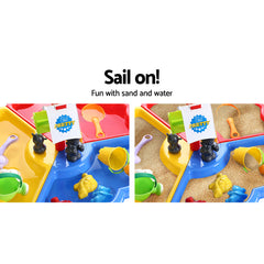 Keezi Kids Sandpit Pretend Play Set Outdoor Sand Water Table Beach Toy