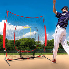 Everfit 7ft Baseball Net Pitching Kit with Stand SoftballÂ Training Aid Sports