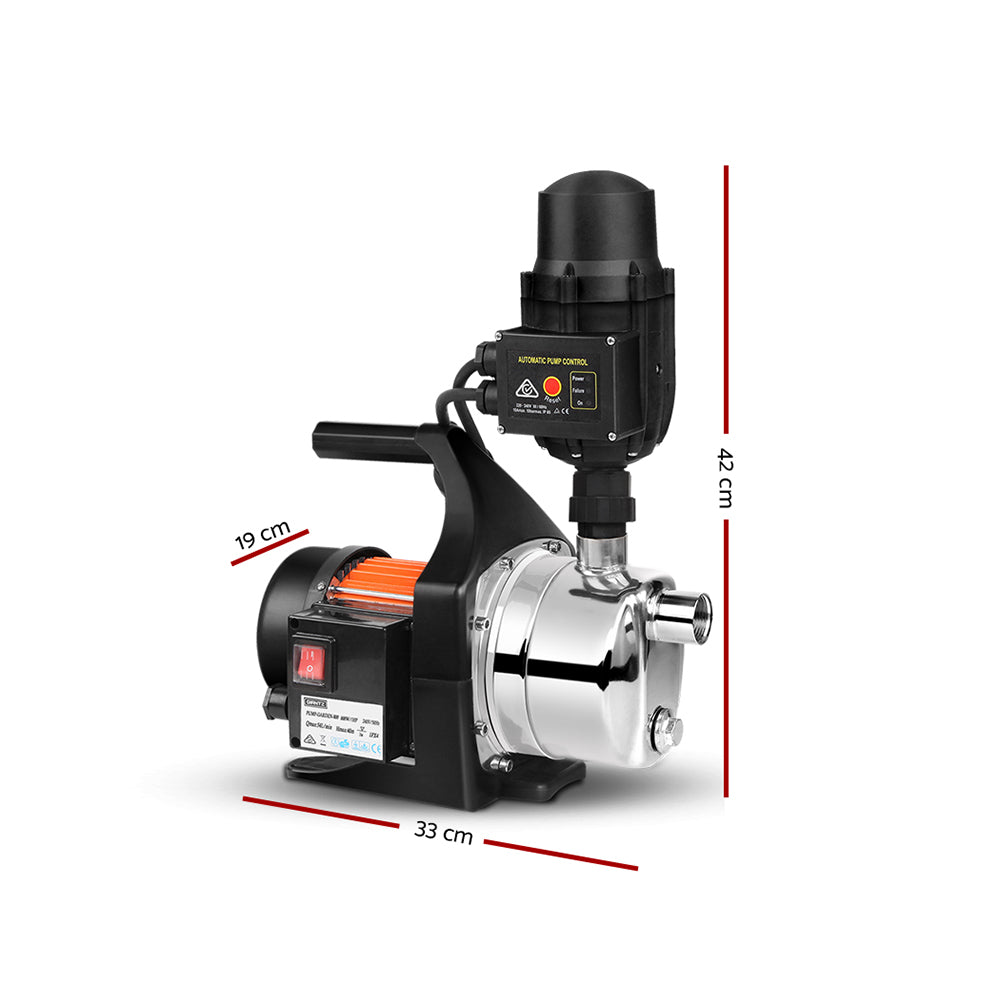 Giantz Garden Water Pump High Pressure 800W Tank Rain Farm Irrigation House Black