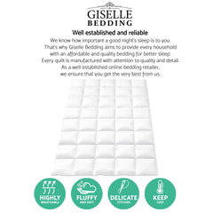 Giselle Bedding 500GSM Duck Down Feather Quilt Queen