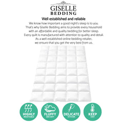 Giselle Bedding 500GSM Duck Down Feather Quilt Super King