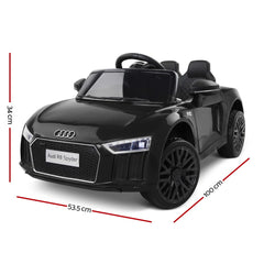 Kids Ride On Car Audi R8 Licensed Sports Electric Toy Cars Black
