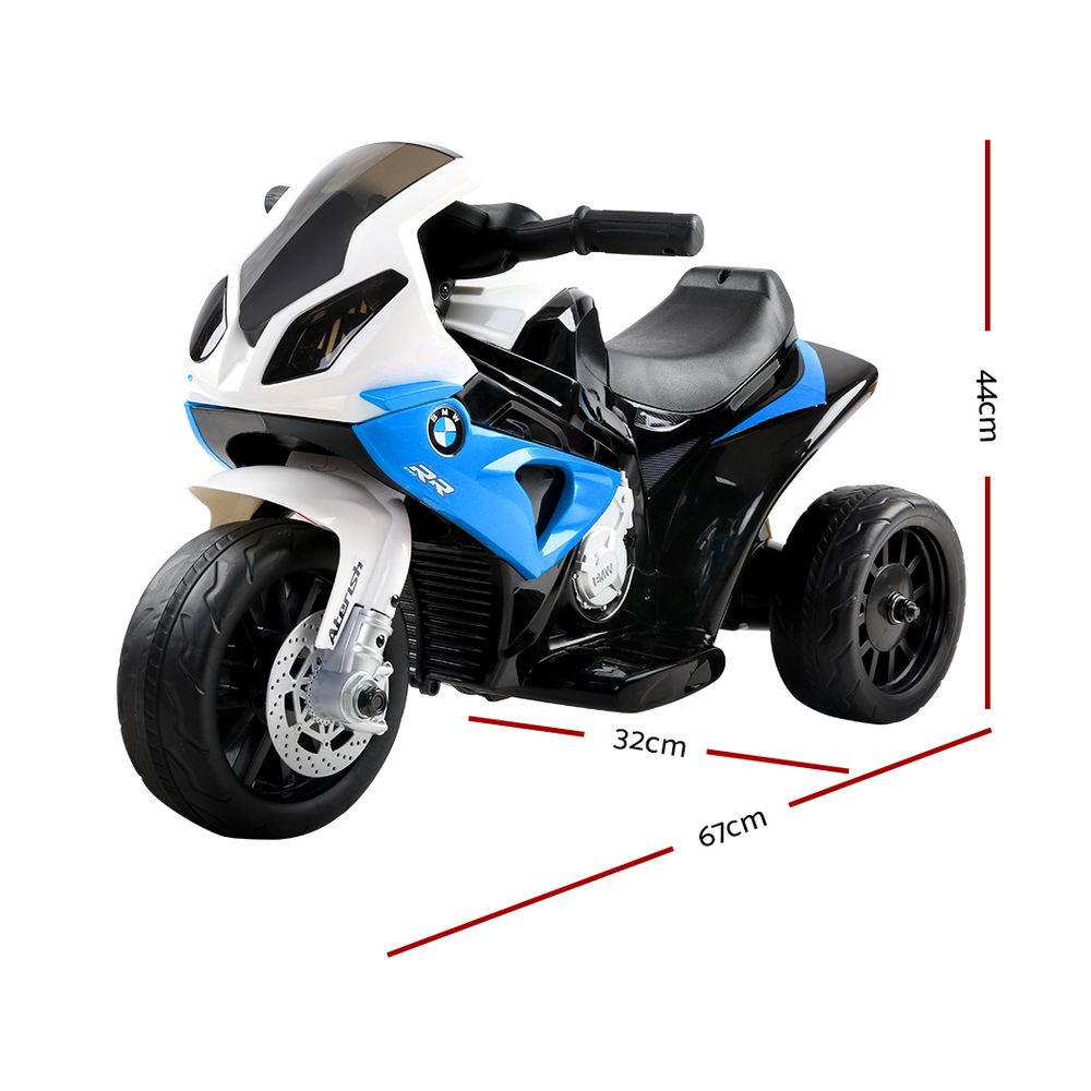 Kids Electric Ride On Car Police Motorcycle Motorbike BMW Licensed S1000RR Blue