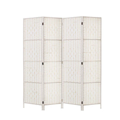 Artiss 4 Panel Room Divider Screen 163x170cm Woven White