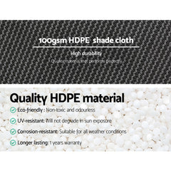 Instahut 50% Shade Cloth 1.83x30m Shadecloth Wide Heavy Duty White