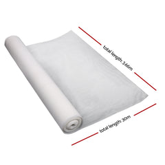Instahut 30% Shade Cloth 3.66x30m Shadecloth Wide Heavy Duty White