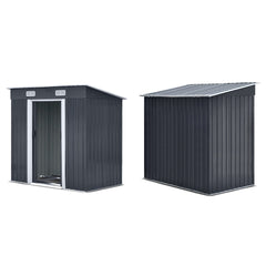 Giantz Garden Shed 1.94x1.21M w/Metal Base Sheds Outdoor Storage Tool Steel House Sliding Door