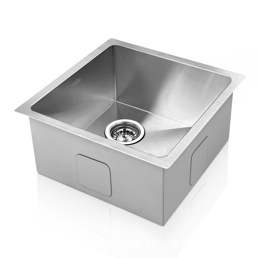 Cefito Kitchen Sink 51X45CM Stainless Steel Basin Single Bowl Laundry Silver
