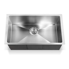 Cefito Kitchen Sink 70X45CM Stainless Steel Basin Single Bowl Laundry Silver