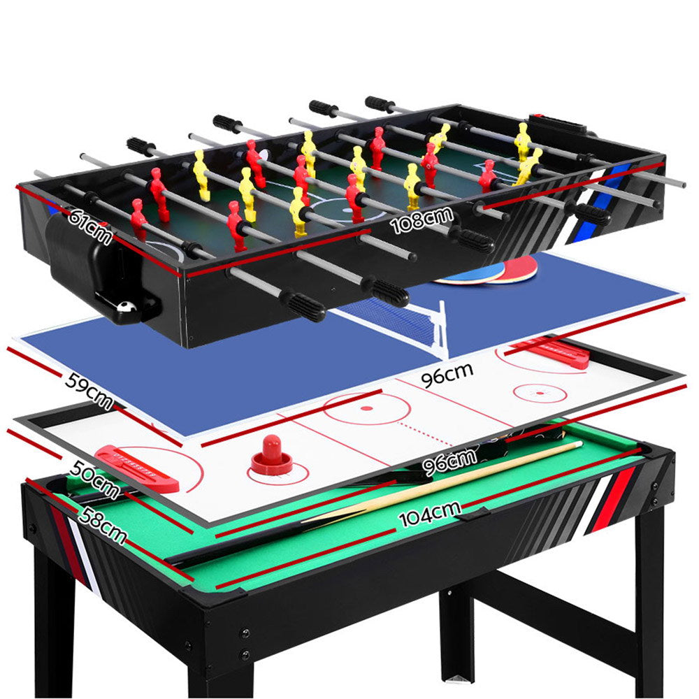 4-in-1 Games Table Soccer Foosball Pool Table Tennis Air Hockey Home Party Gift