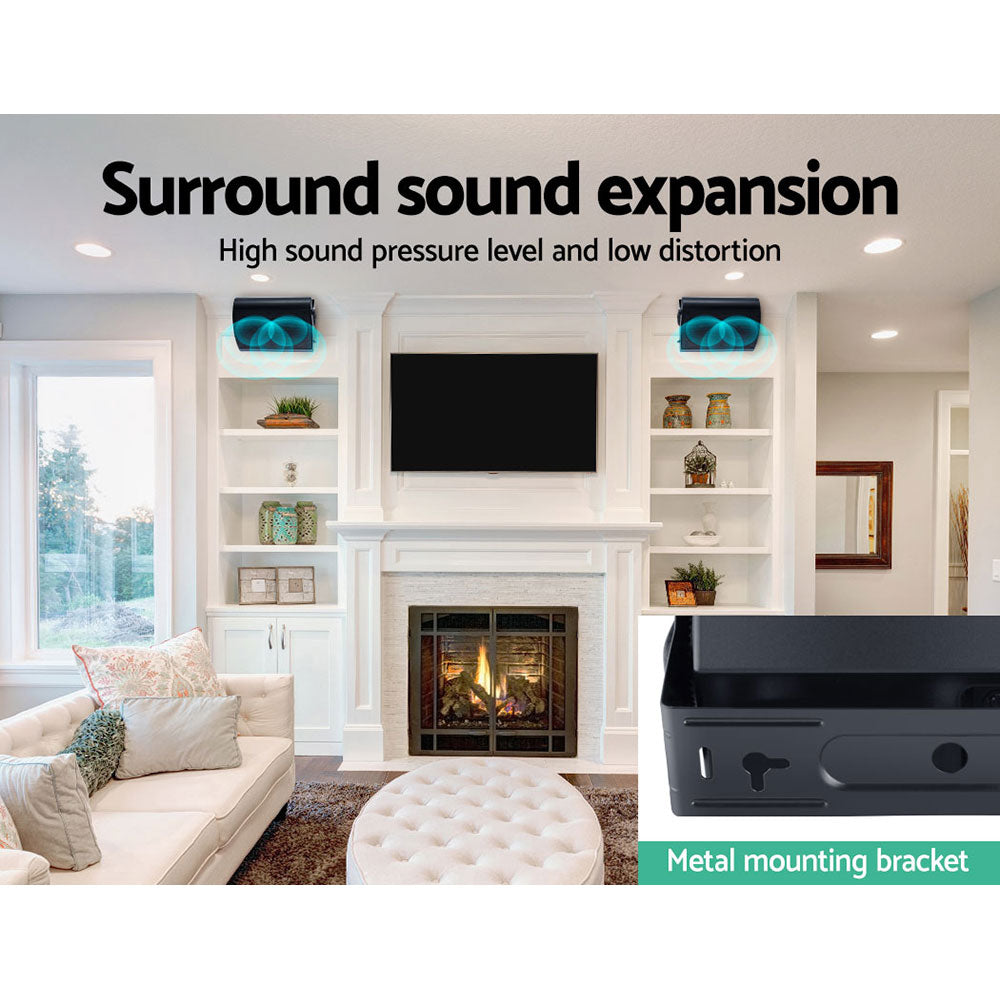 2-Way In Wall Speakers Home Speaker Outdoor Indoor Audio TV Stereo 150W