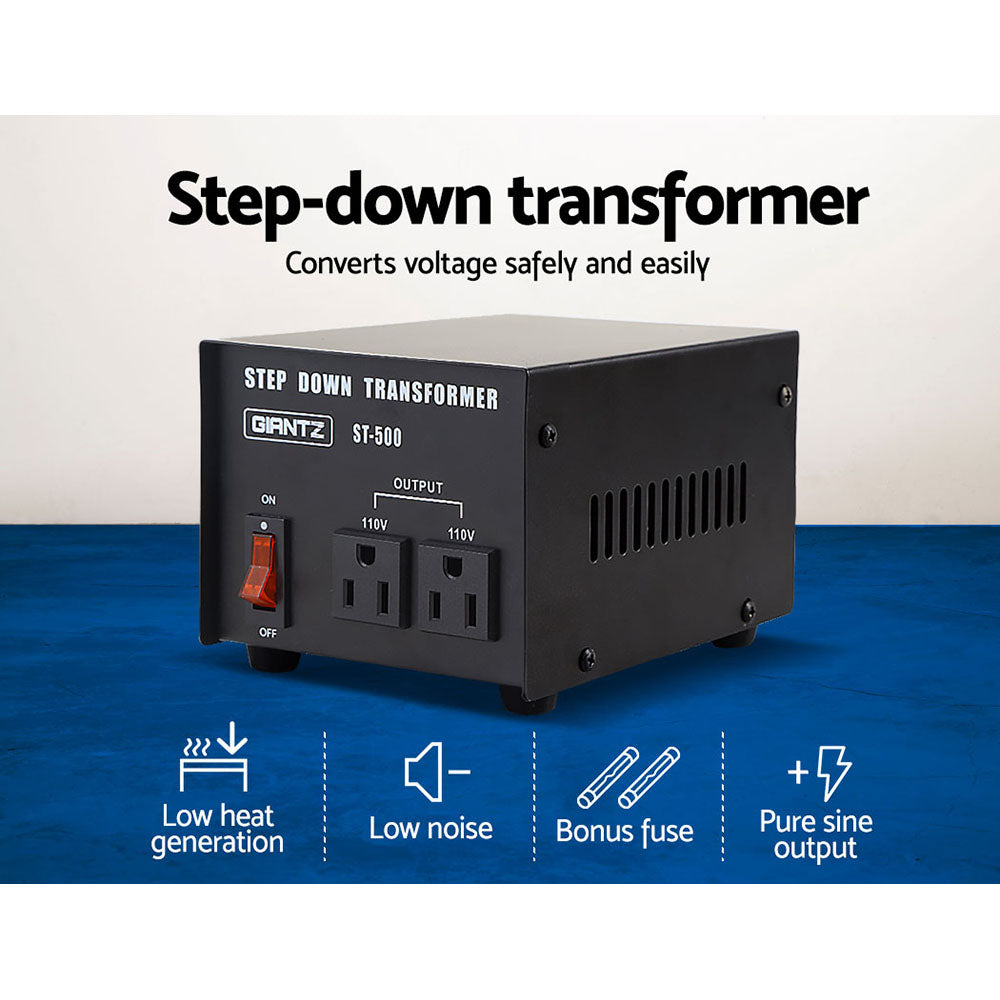 Giantz Step Down Transformer 500W 240V TO 110V Stepdown Voltage Converter AU-US