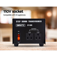 Giantz Step Down Transformer 500W 240V TO 110V Stepdown Voltage Converter AU-US