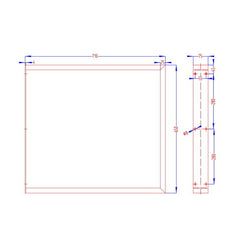 Artiss Metal Table Legs DIY Rectangular 71X65CM Set of 2