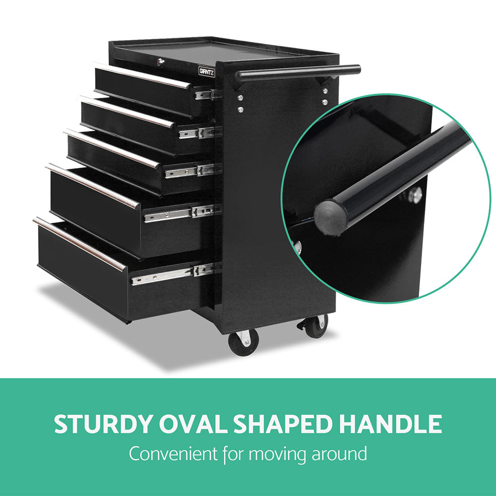 Giantz 14 Drawer Tool Box Cabinet Chest Mechanic Garage Storage Trolley Black