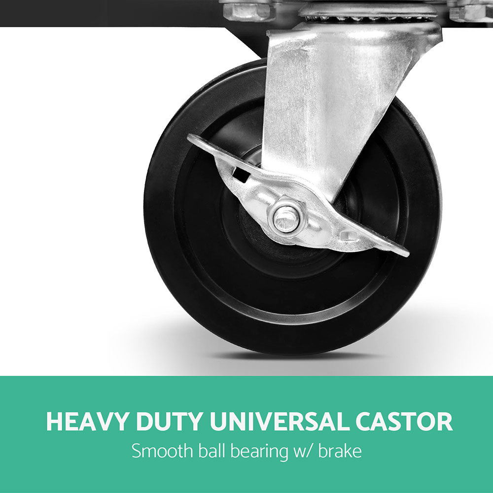 Giantz 14 Drawer Tool Box Cabinet Chest Mechanic Garage Storage Trolley Black