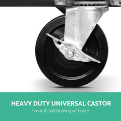 Giantz 14 Drawer Tool Box Cabinet Chest Mechanic Garage Storage Trolley Black