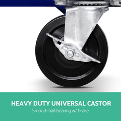 Giantz 14 Drawer Tool Box Cabinet Chest Mechanic Garage Storage Trolley Blue