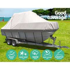 Seamanship 17-19ft Boat Cover Trailerable Jumbo 600D Marine Heavy Duty