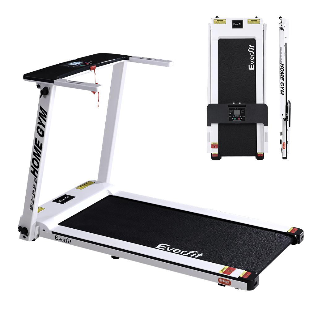 Everfit Treadmill Electric Home Gym Fitness Exercise Fully Foldable 420mm White