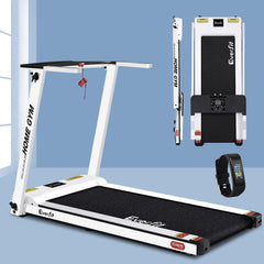 Everfit Treadmill Electric Home Gym Fitness Exercise Fully Foldable 420mm White