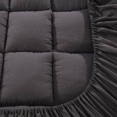 Giselle Bedding Mattress Topper Pillowtop Bamboo Charcoal Single