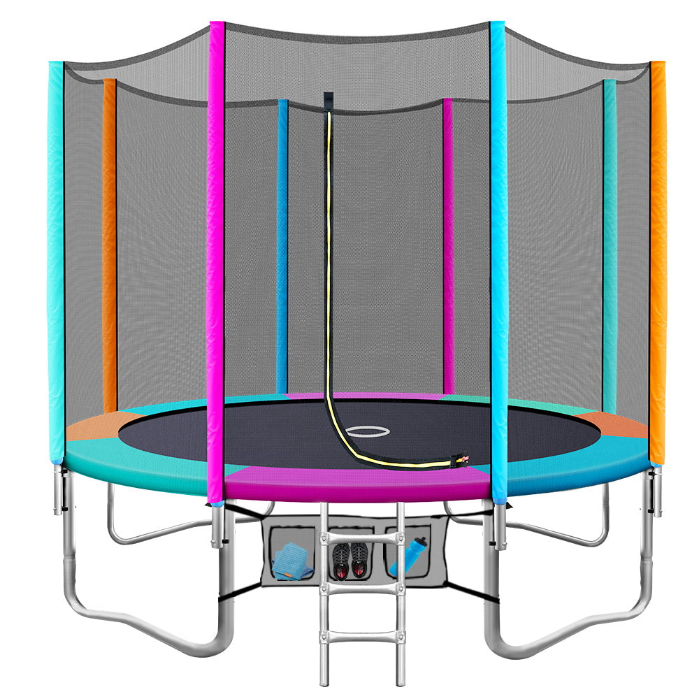 Everfit 12FT Trampoline for Kids w/ Ladder Enclosure Safety Net Pad Gift Round