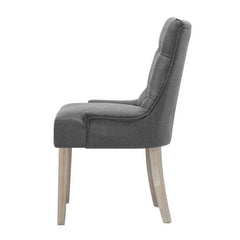 Artiss Dining Chairs Set of 2 Linen French Provincial Grey