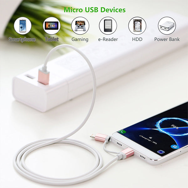 UGREEN Micro-USB to USB Cable with MFI Certified iPhone Adapter 1.5M(30471)