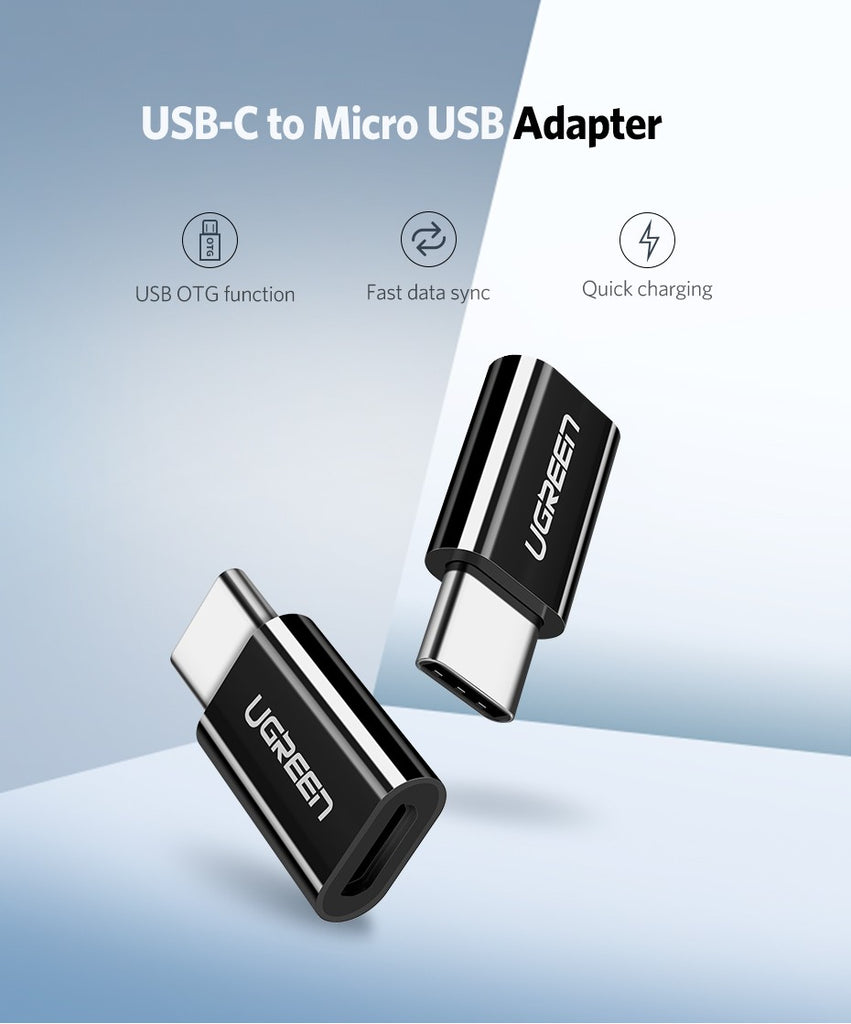 UGREEN USB 3.1 Type-C to Micro USB Adapter - Black (30865)