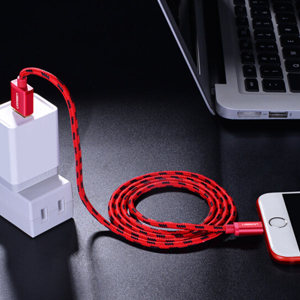 UGREEN MFI Certified Cable for iPhone 1M Red 40479