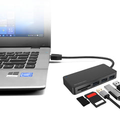Simplecom CH368 3 Port USB 3.0 Hub with Dual Slot SD MicroSD Card Reader