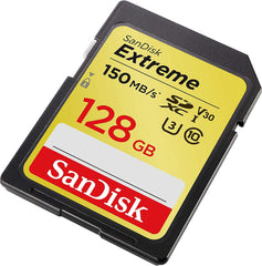 SANDISK SDSDXV5-128G-GNCIN SDXC Extreme CL10 V30 UHS-I/U3 150MB